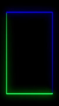 Live Streaming Background Frame - Animated Neon Overlay Template, Gaming Overlay OBS or Streamlabs Studio hi-tech overlay for streamers. Features transparent section for desktop scene and face cam, 4K