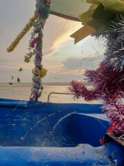 christmas tree on the beach