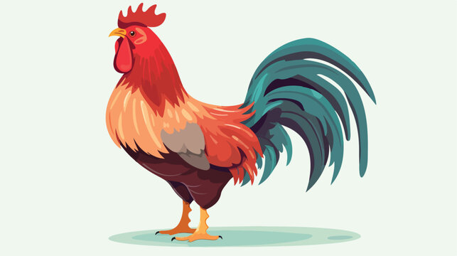 A fighting cock illustration domestic animal vector