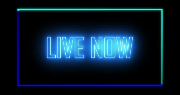 Overlay Live On Air Neon Glow Sign animation on Black Background Overlay OBS or Streamlabs Studio hi-tech overlay for streamers. Features transparent section for desktop scene and face cam, Chatbox 4K