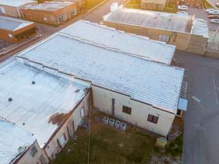 The Town of Louisburg North Carolina by Drone on a Sunny Day, Including Sunrise Images For Travel and Tourism