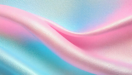 ピンクと水色のレザー生地のクローズアップ