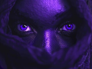 Fear visualized as a dark purple shadow, formless, with eerie eyes