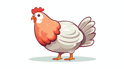 A premium download icon of chicken turkey 2d flat c