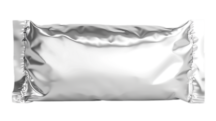 Aluminum blank foil food pack bag isolated on transparent background, PNG Aluminum blank foil food pack bag, Aluminum blank foil food pack bag with no background