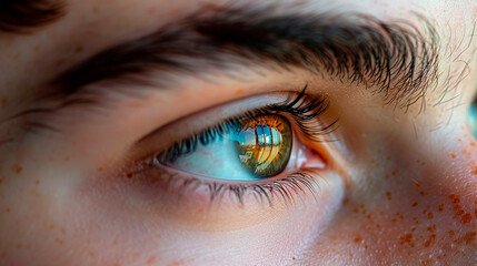 close up of eye