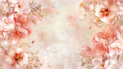 Fototapeta na wymiar Elegant arrangement of pastel-colored with pink flowers.