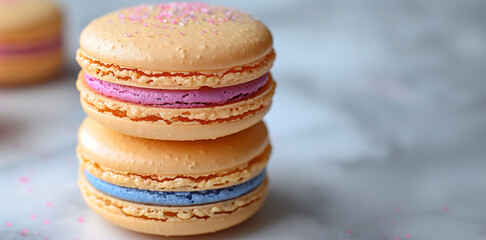 The Art of Patisserie, A Macaron Dressed in Sparkles for the Ultimate Indulgence, Copy Space
