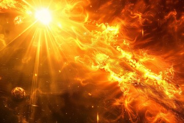 Solar flares, powerful eruptions on the sun's surface, emit intense radiation