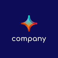 Vector amber diamond logo illustration design