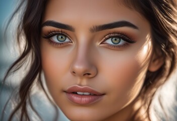 Fototapeta premium A Portrait Of Breathtakingly Gorgeous, Exotic, Beautiful Woman. 