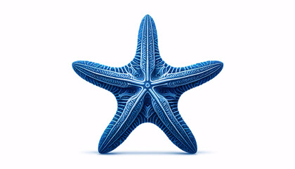 Fototapeta na wymiar a blue starfish with intricate details on its arms and body