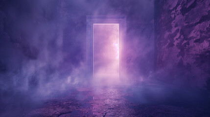An abstract interpretation of death as a door leading to the etheric realm, transition and transcendence.