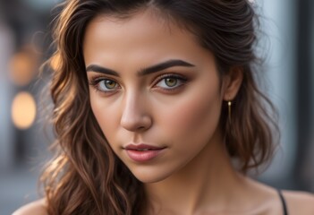 Fototapeta premium A Portrait Of Breathtakingly Gorgeous, Exotic, Beautiful Woman. 