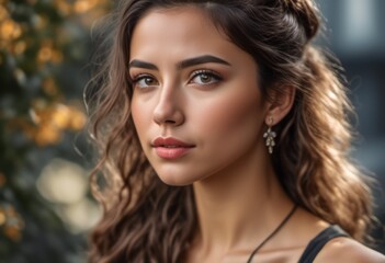 A Portrait Of Breathtakingly Gorgeous, Exotic, Beautiful Woman.
