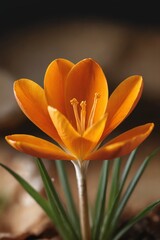 Naklejka premium A Herald of Spring: The Beautiful Crocus Flower.
