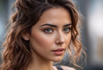 Fototapeta premium A Portrait Of Breathtakingly Gorgeous, Exotic, Beautiful Woman.