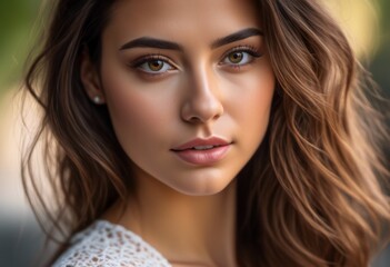 Fototapeta premium A Portrait Of Breathtakingly Gorgeous, Exotic, Beautiful Woman.