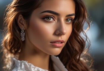 Fototapeta premium A Portrait Of Breathtakingly Gorgeous, Exotic, Beautiful Woman.
