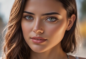 Obraz premium A Portrait Of Breathtakingly Gorgeous, Exotic, Beautiful Woman.