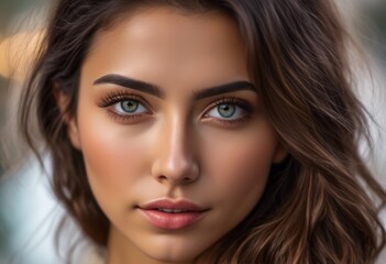 Fototapeta premium A Portrait Of Breathtakingly Gorgeous, Exotic, Beautiful Woman.