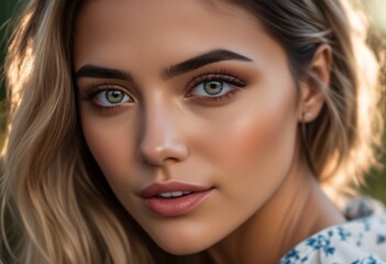 Obraz premium A Portrait Of Breathtakingly Gorgeous, Exotic, Beautiful Woman.