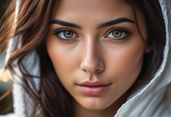 Fototapeta premium A Portrait Of Breathtakingly Gorgeous, Exotic, Beautiful Woman.