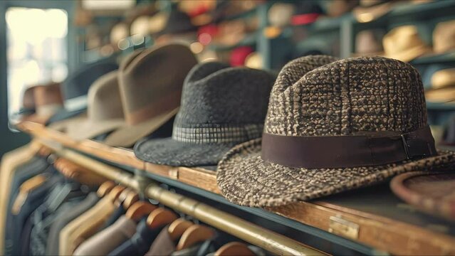 Timeless Elegance in Thrifted Hats: Fashion's Undying Charm. Concept Fashion Trends, Vintage Style, Thrift Shopping, Accessory Inspo, Classic Elegance