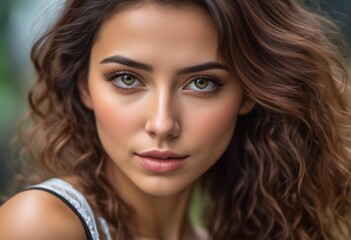 Obraz premium A Portrait Of Breathtakingly Gorgeous, Exotic, Beautiful Woman.