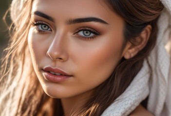 Obraz premium A Portrait Of Breathtakingly Gorgeous, Exotic, Beautiful Woman. 