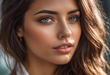 Obraz premium A Portrait Of Breathtakingly Gorgeous, Exotic, Beautiful Woman.