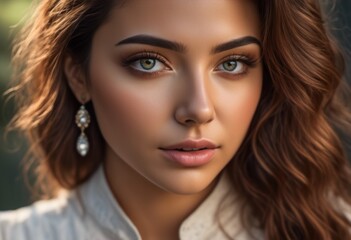 Obraz premium A Portrait Of Breathtakingly Gorgeous, Exotic, Beautiful Woman. 