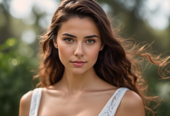A Portrait Of Breathtakingly Gorgeous, Exotic, Beautiful Woman.
