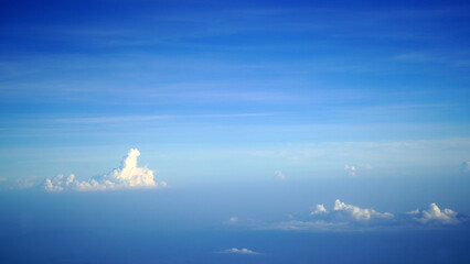 Blue sky with cloud background. Sky and clouds vibrant color backgrounds. Sky and earth from...