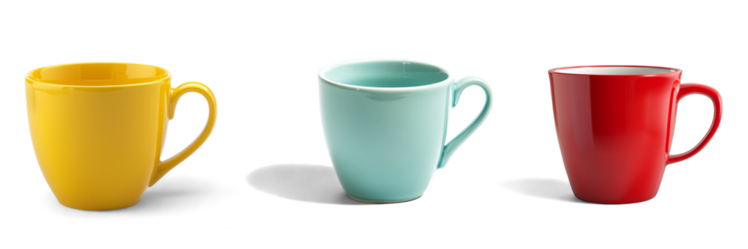 カラフルなマグカップセット