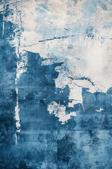 Abstract composition in baby blue and white, blending fjords and cityscape elements. Embrace minimalism and negative space in this serene and unique creation.
