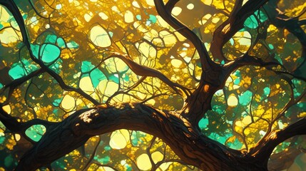 Capture the stunning details of a magnified tree