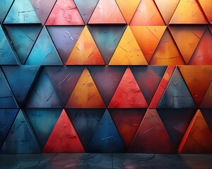 Alive Geometric shape background as a wall