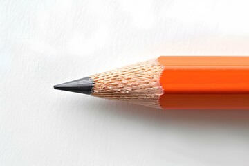 red pencil on white