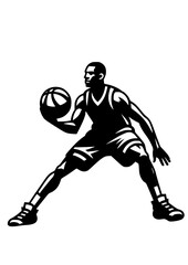 Basketball SVG, Basketball Player SVG, Sport SVG, Basketball player Silhouette, Basketball Clipart, Basketball Cricut, Basketball Logo © helena