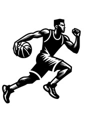 Basketball SVG, Basketball PNG, Sport SVG, Basketball player Silhouette, Basketball player Logo, Playing Basketball, Basketball Art Print © helena