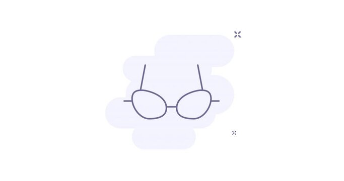 bra 2d animated outline icon with alpha channel. bra line icon 4k video motion design graphics for web, mobile and ui design.