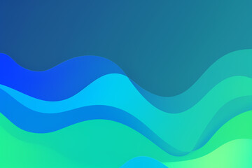 Fototapeta premium Abstract wavy background in mint and blue colors. Wallpaper, background.