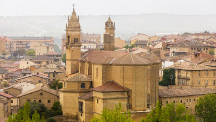 San Andrés Church, the historic center. Elciego, Álava, Basque Country, Spain.