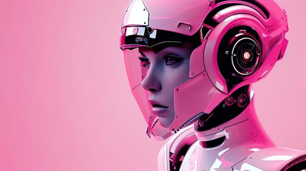 pink robot head