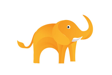 CUTE ELEPHANT ICON VECTOR ILLUSTRATION   