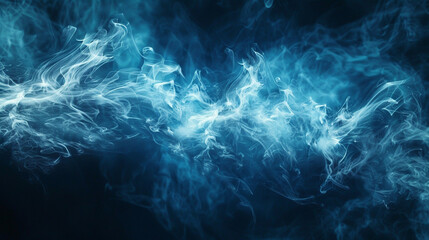 A depiction of energy in motion, where smoke curls and snaps into the shape of a powerful electrical arc.