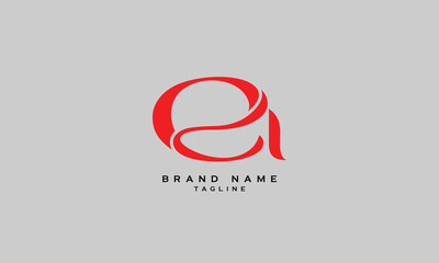 Obraz premium EA, AE, Abstract initial monogram letter alphabet logo design