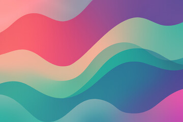 Abstract wavy background in turquoise, pink, and purple colors. Wallpaper, background.