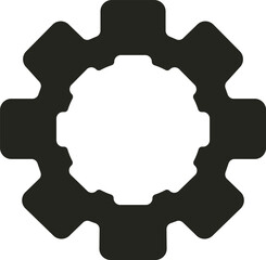 Setting icon vector illustration black color and white background.